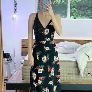Topshop Floral Wrap Dress